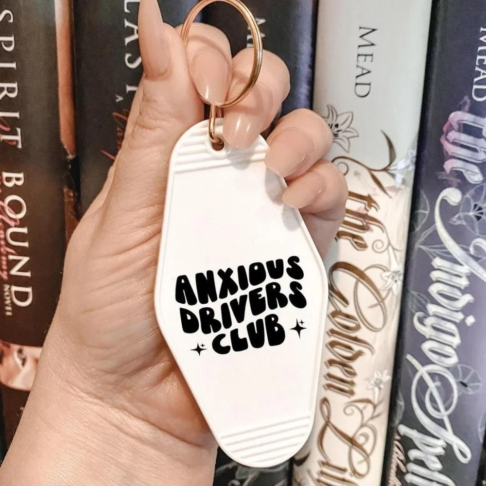 Anxious Drivers Club NEW motel Keychain